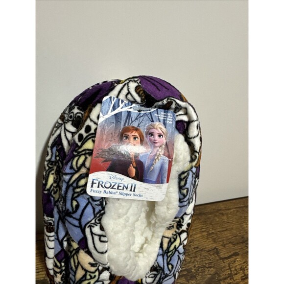 Disney Frozen Girl's Shoes Slippers Print Purple Size M/L - Picture 3 of 4
